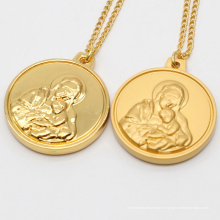 Médaille d&#39;or vintage estampée en métal de conception personnalisée en gros